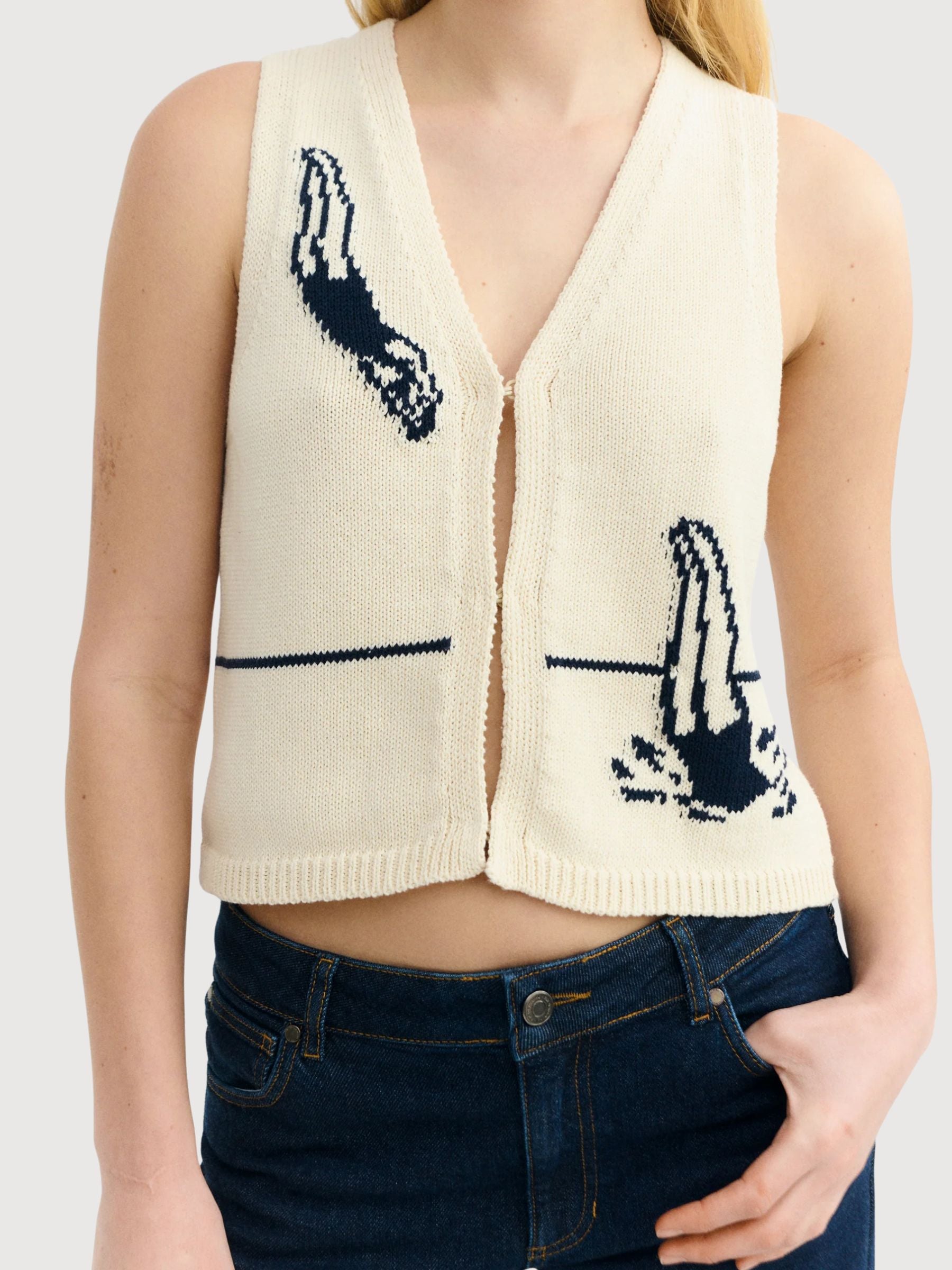 Gilet Swimmers Ecru Robbie Donna | Thinking Mu