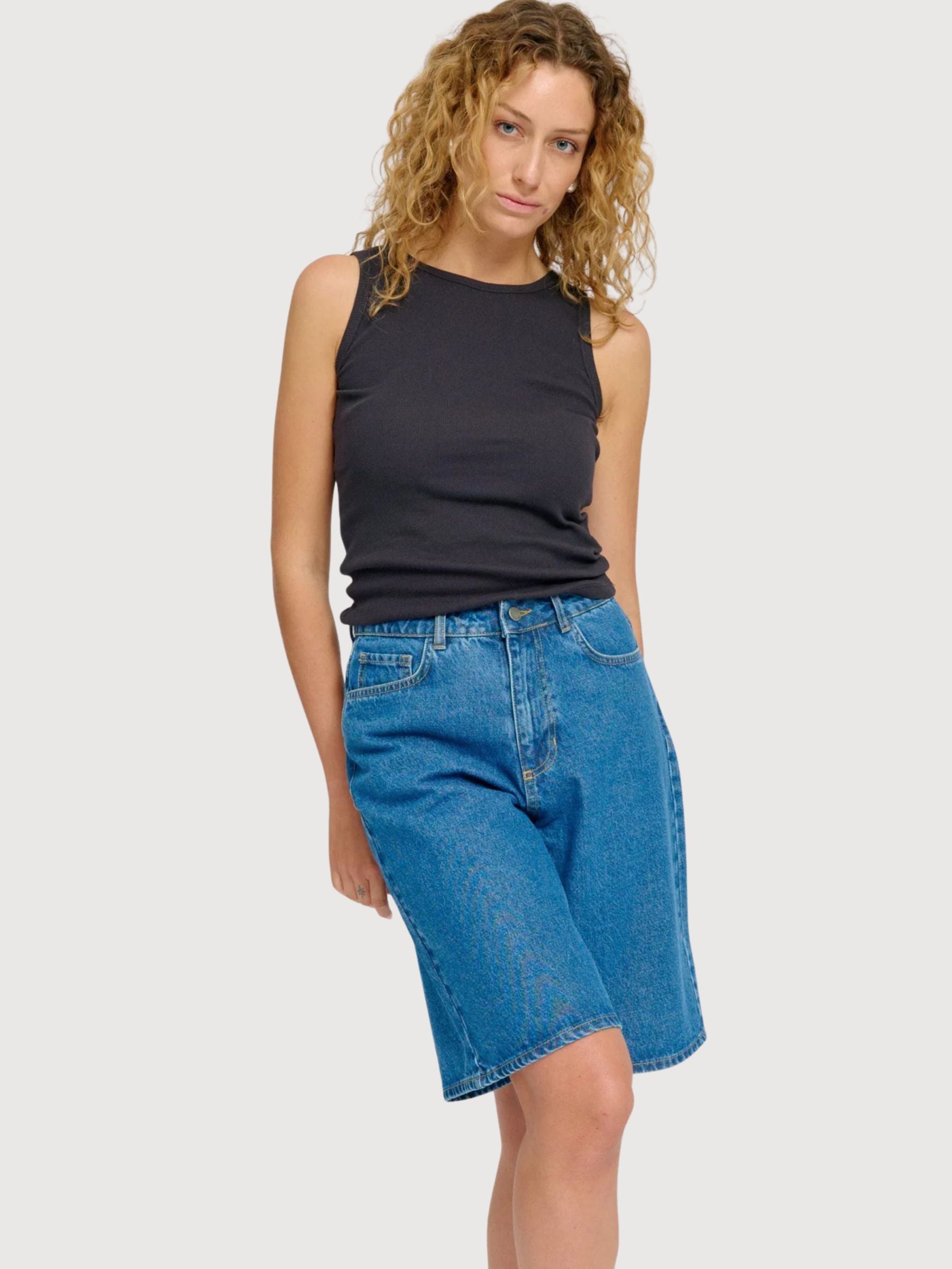 Canotta Basic Donna Nera | Mazine