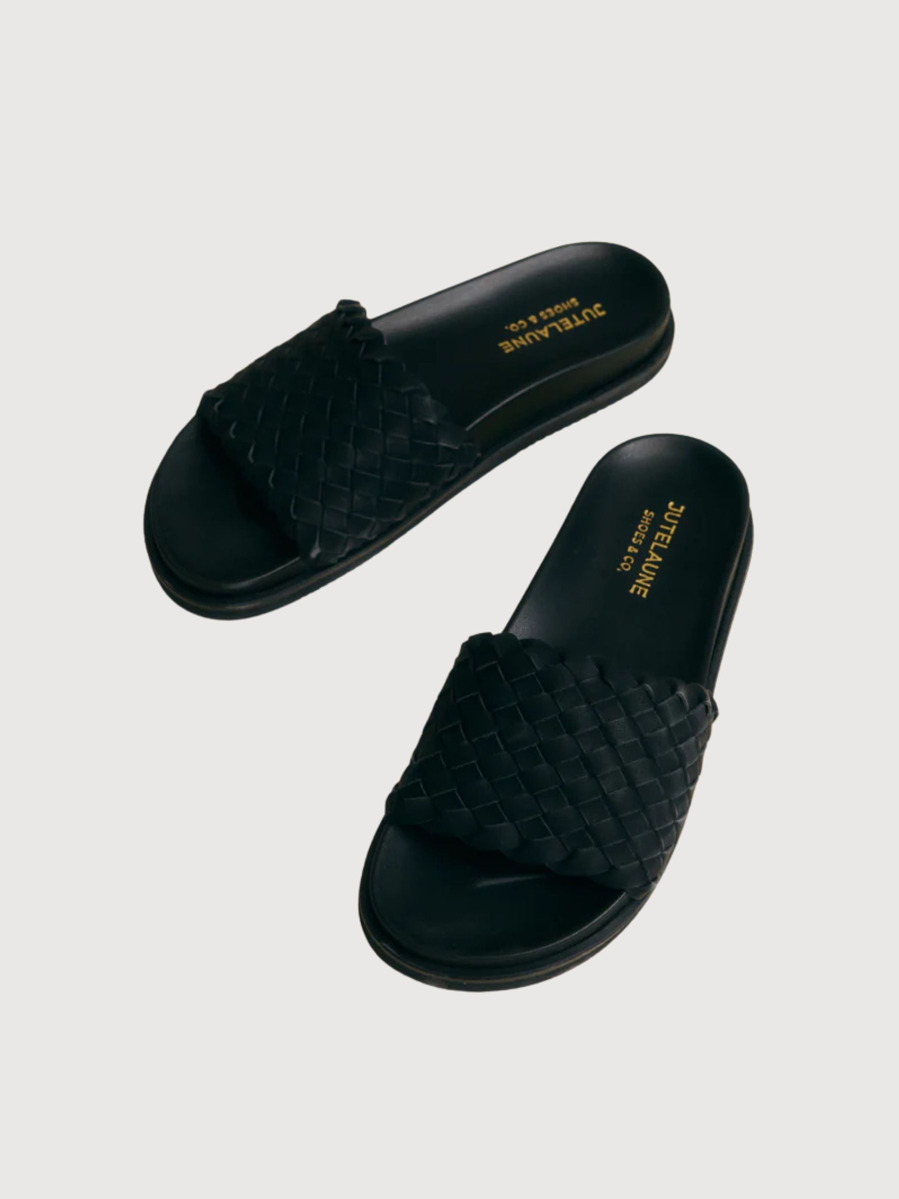 HILMA BRAIDED CHUNKY SANDALS BLACK | Jutelaune