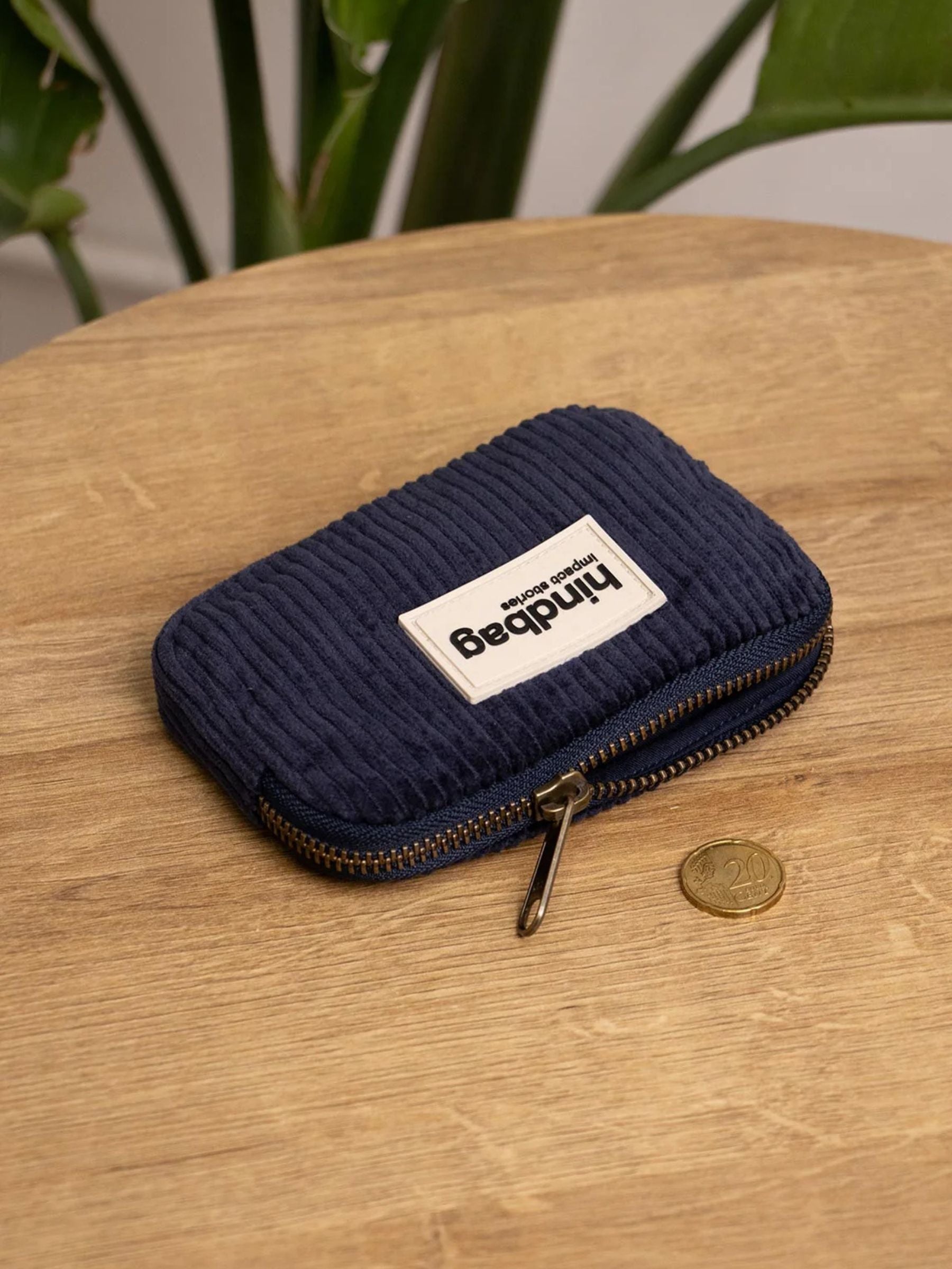 Lili Porte-monnaie Velours Marine | HINDBAG