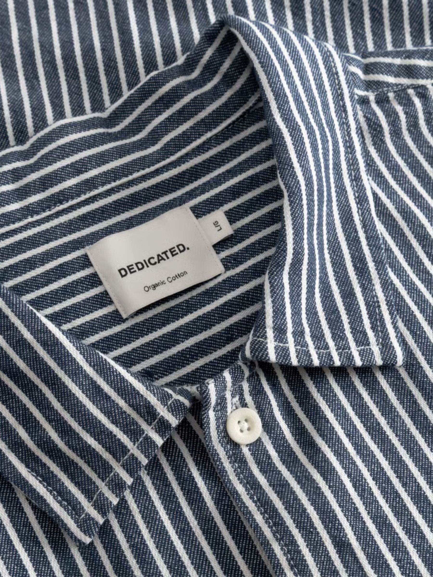 Camicia Brantevik Work Stripe Blu Uomo | Dedicated