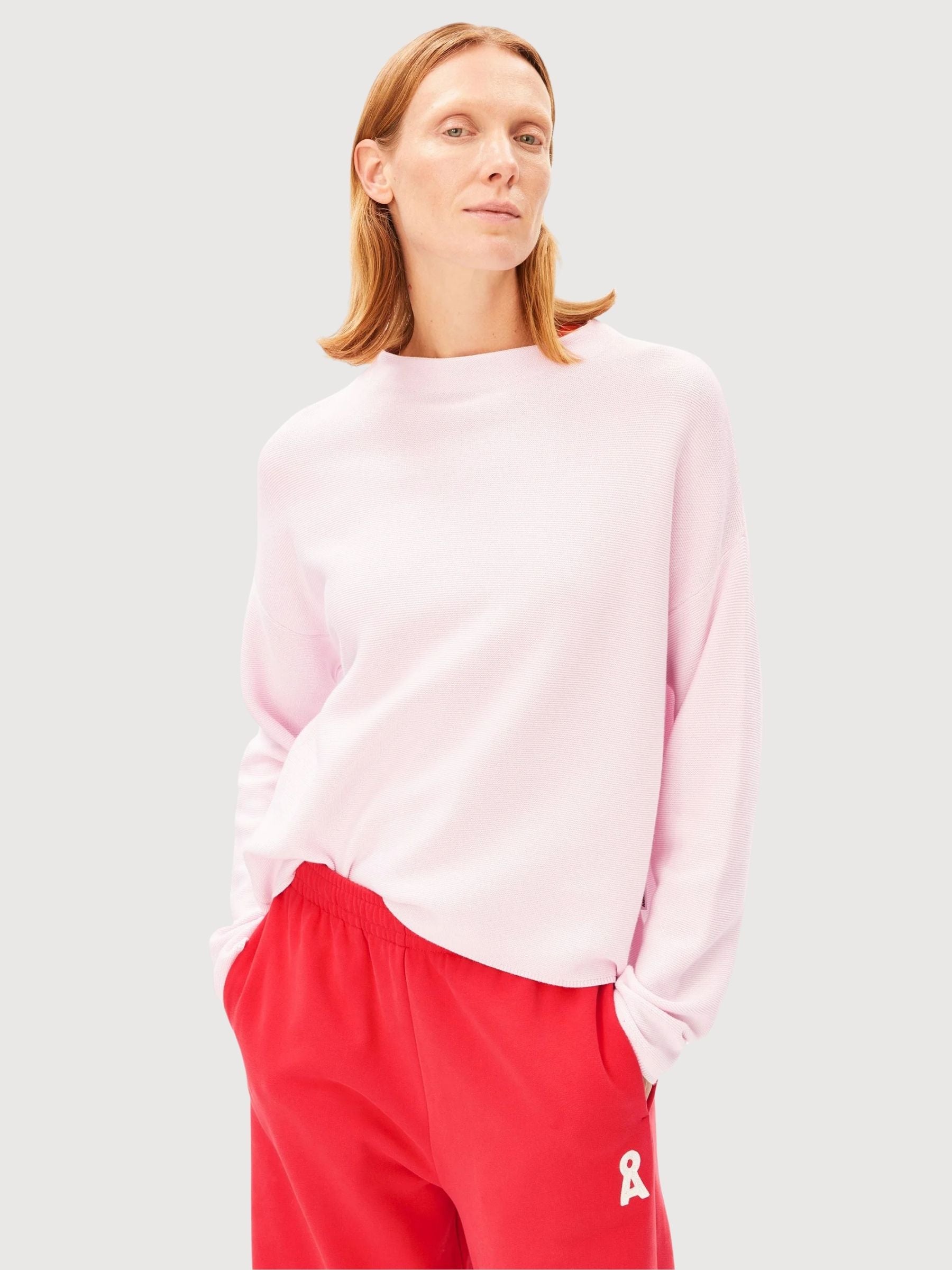 Merinaa Links Links Sweater Pink Mist | ARMEDANGELS
