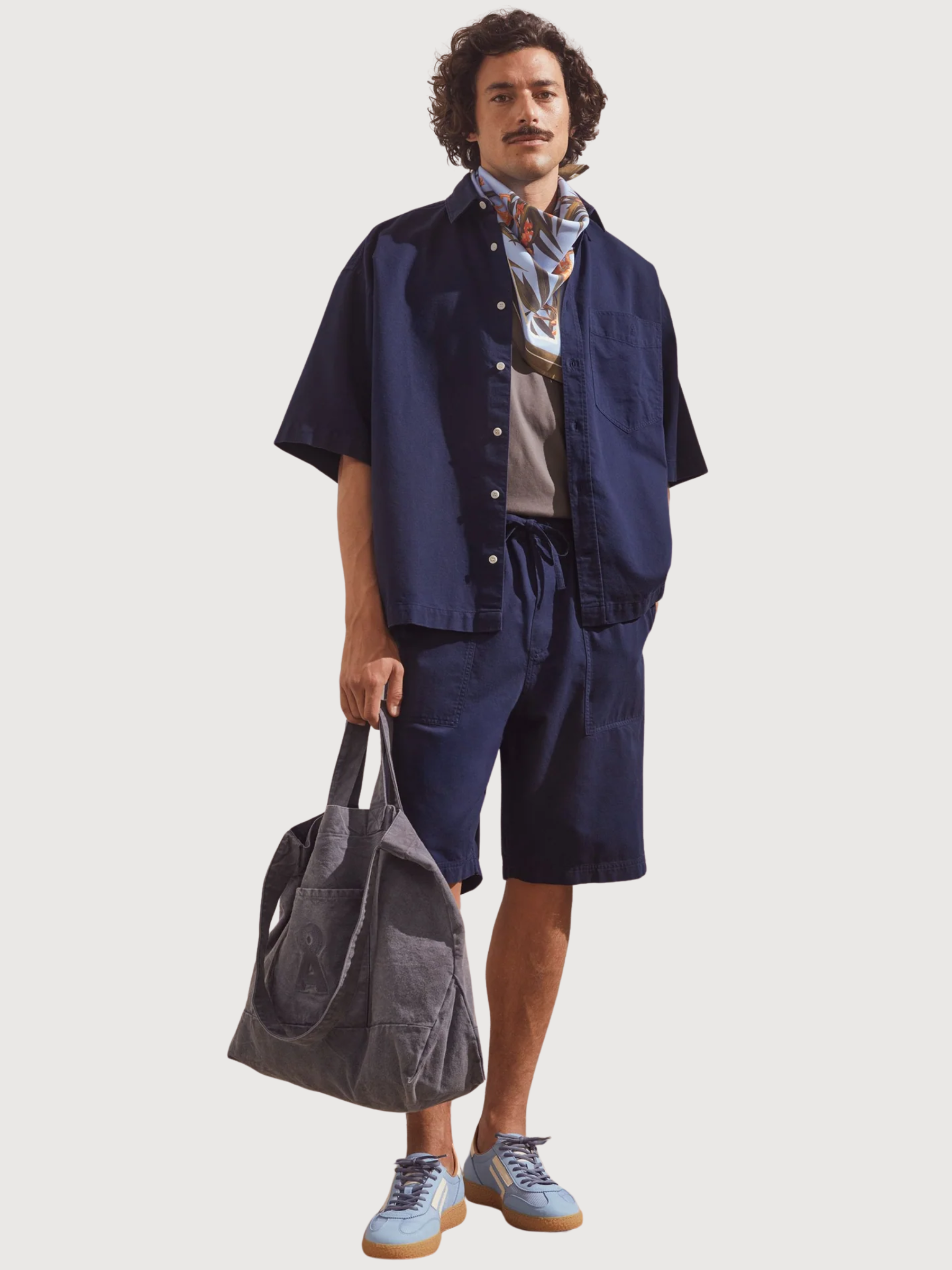 Cotton Lino Short Tinted Navy | Armedangels