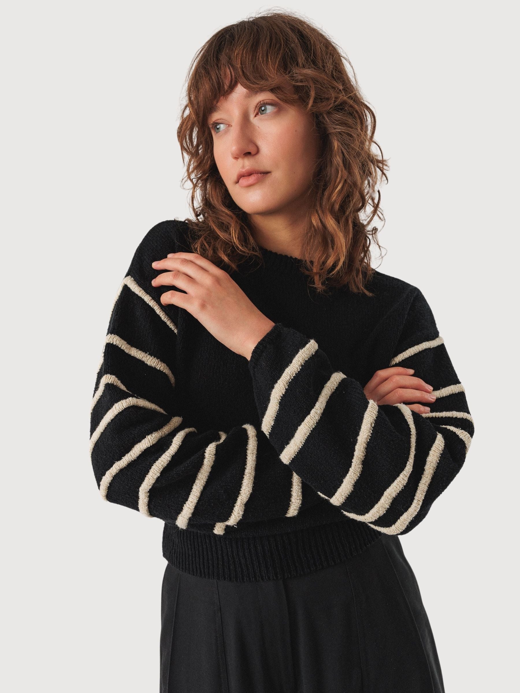 Felpa Aitza Nera Donna | Skfk