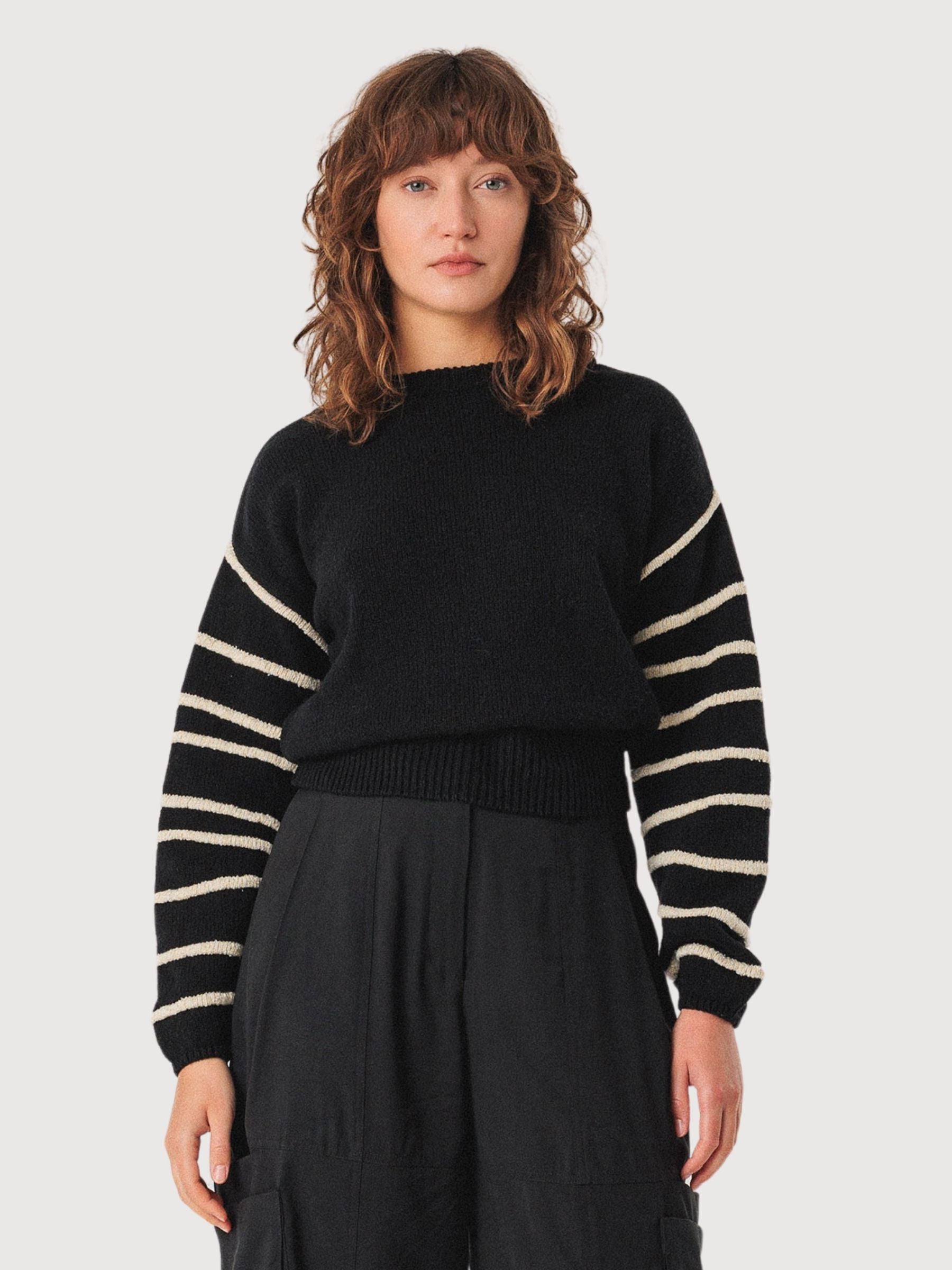 Felpa Aitza Nera Donna | Skfk