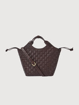 Mara Midi – Chocolate Woven Classic Leather | O My Bag