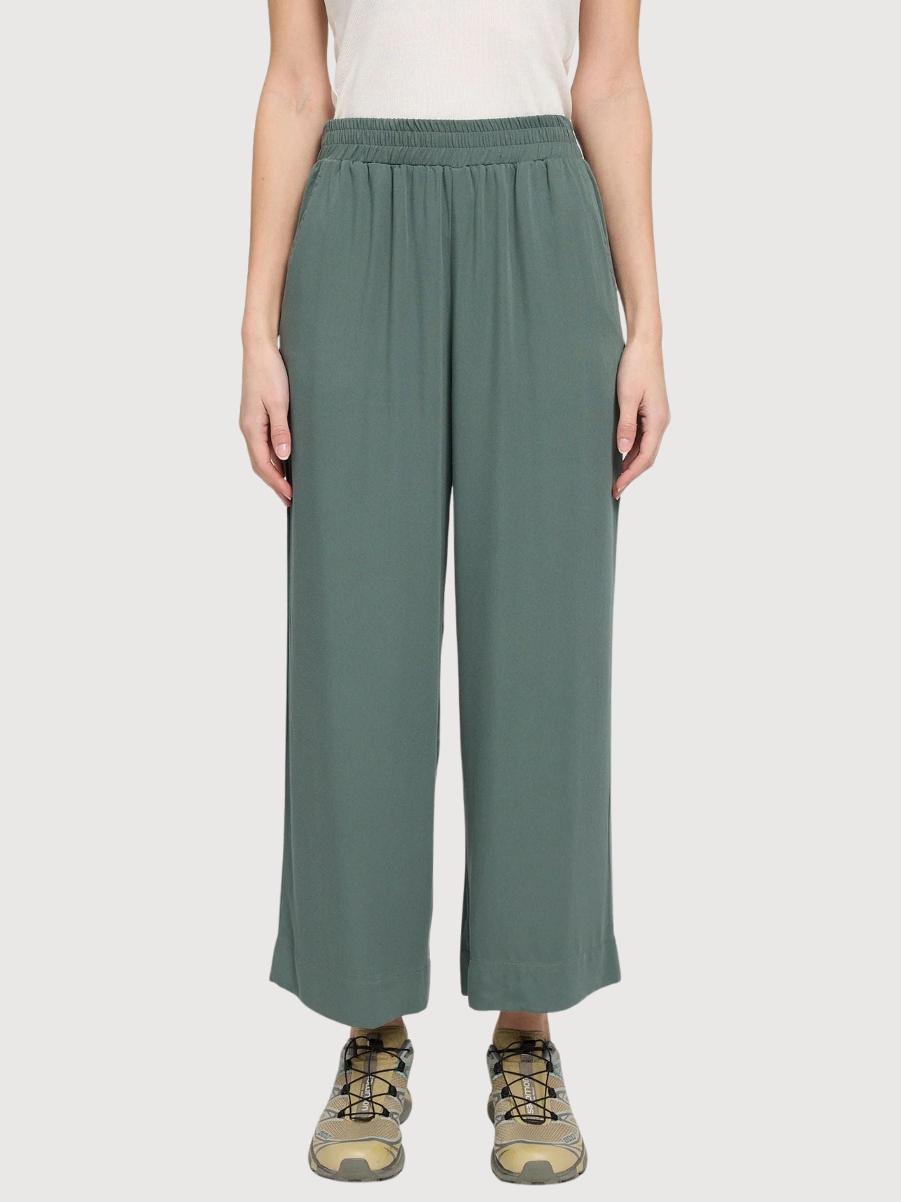 Pantaloni a gamba larga in viscosa da donna | Mazine