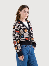 Cardigan Kanan Cat Bingo Black Woman | Dedicated