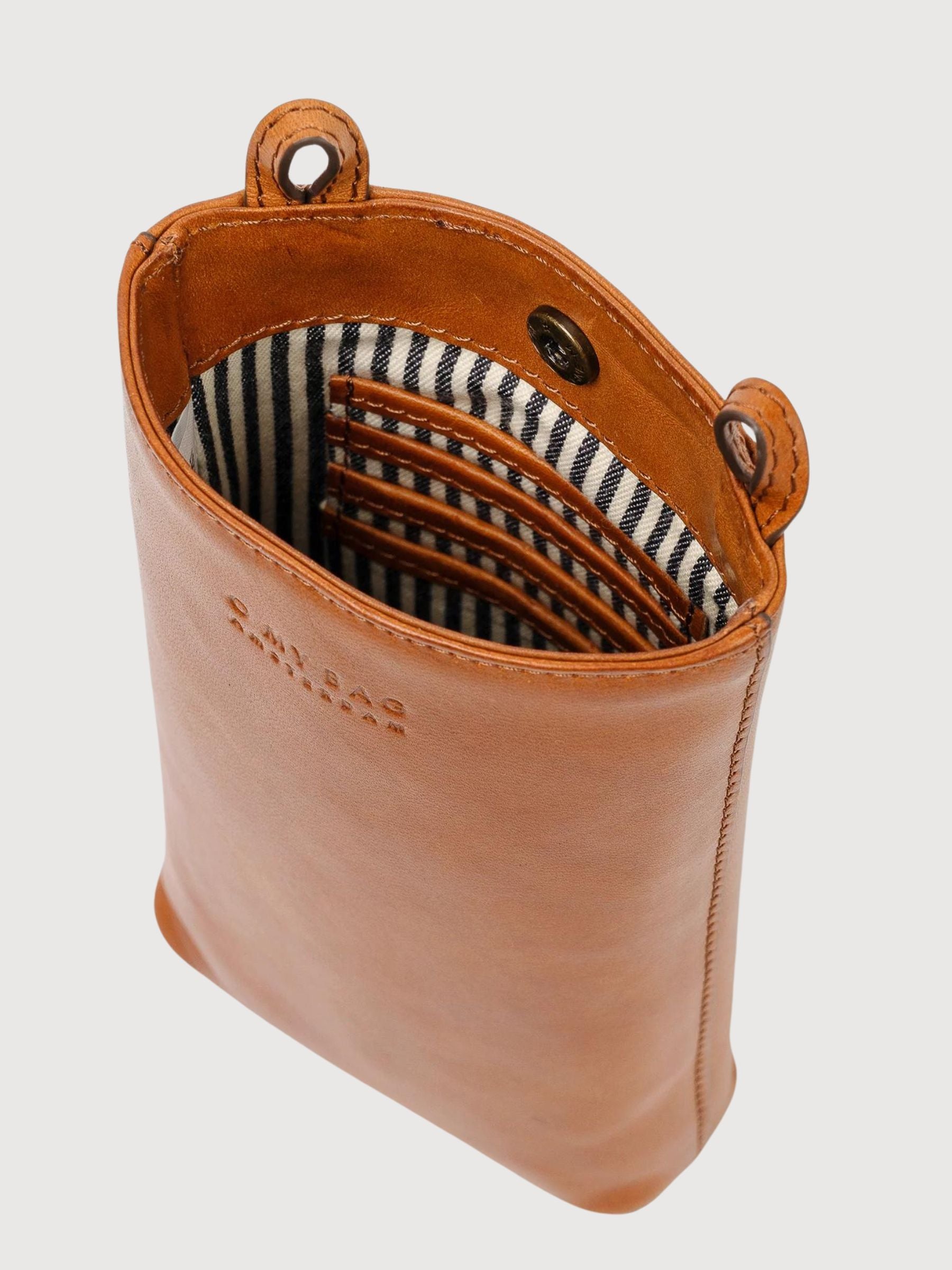 Charlie Phone Bag Cognac Leather | O My Bag