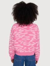 Pullover Abstract Jacquard Woman Pink | Mazine