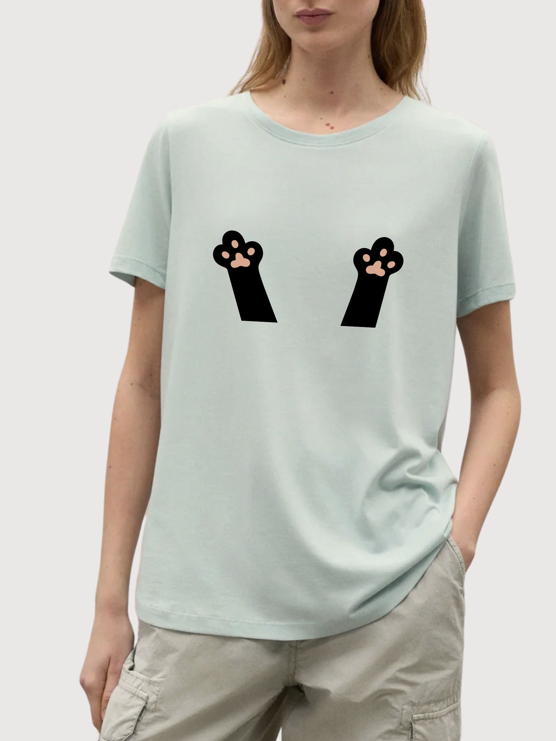 T-shirt Sara Zampe Menta | Re-Bello