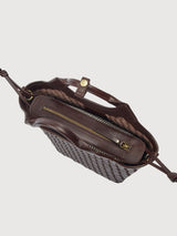 Mara Midi – Chocolate Woven Classic Leather | O My Bag