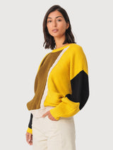 Sweatshirt Balene Yellow Gots Cotton Woman | Skfk
