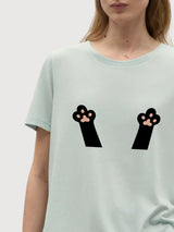 T-shirt Sara Zampe Menta | Re-Bello