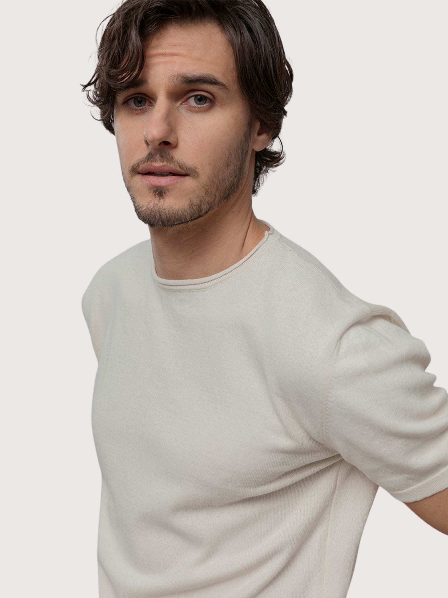 T-Shirt Davide Man Cotton Bianco Burro | Rifo