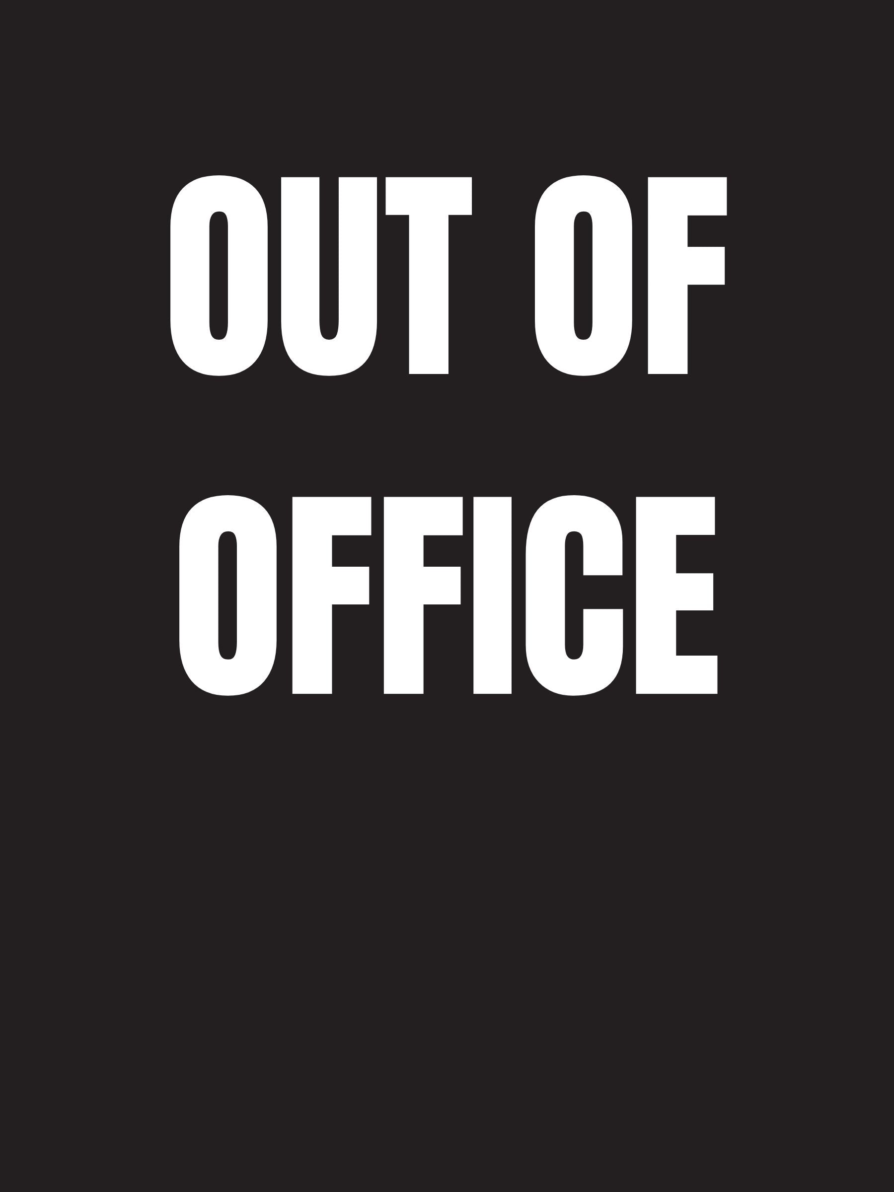 Daniel Black T-shirt with Out Of Office Print | Re-bello