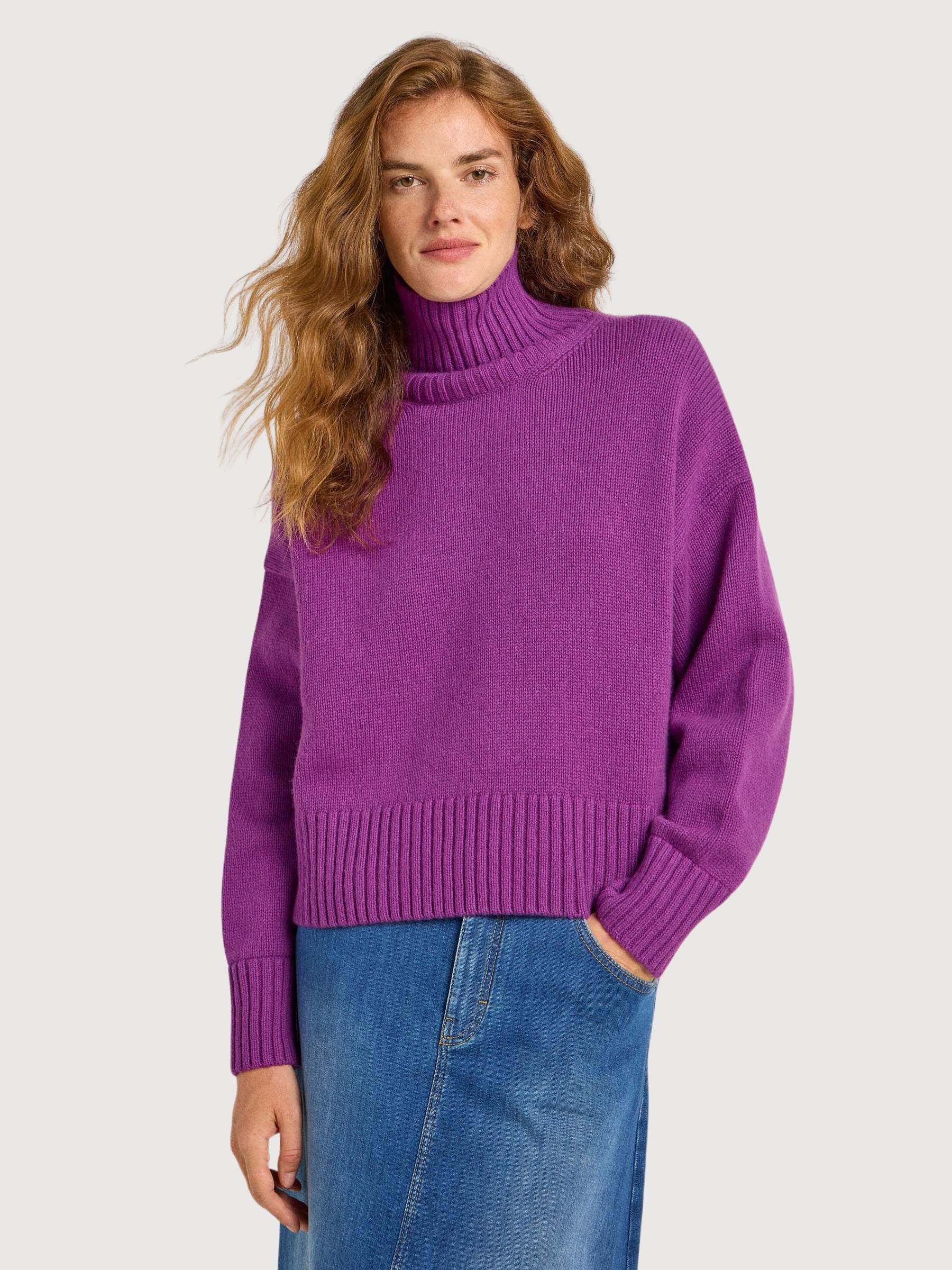 Oversized Violet Woman Pullover | Lanius