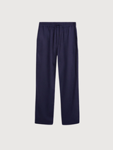 Lino Pantaloni Loukaa Blu scuro tinto | Armedangels