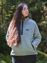 Jacket Fleece Teddy White Woman | Nikin