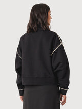 Sweatshirt Ianire Gots Cotton Black Woman | Skfk