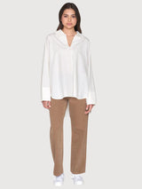 Camicia Chambray Bianco Cotone organico | Knowledge Cotton Apparel
