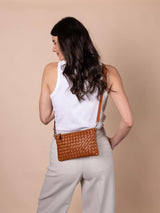 Bag Lexi Cognac Woven Leather | O My Bag