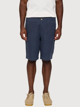 Pantaloncini da uomo in lino, blu inchiostro | Mazine