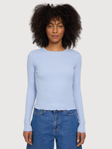 Longsleeve Babylock Hems Woman Cloud Blue | Mazine