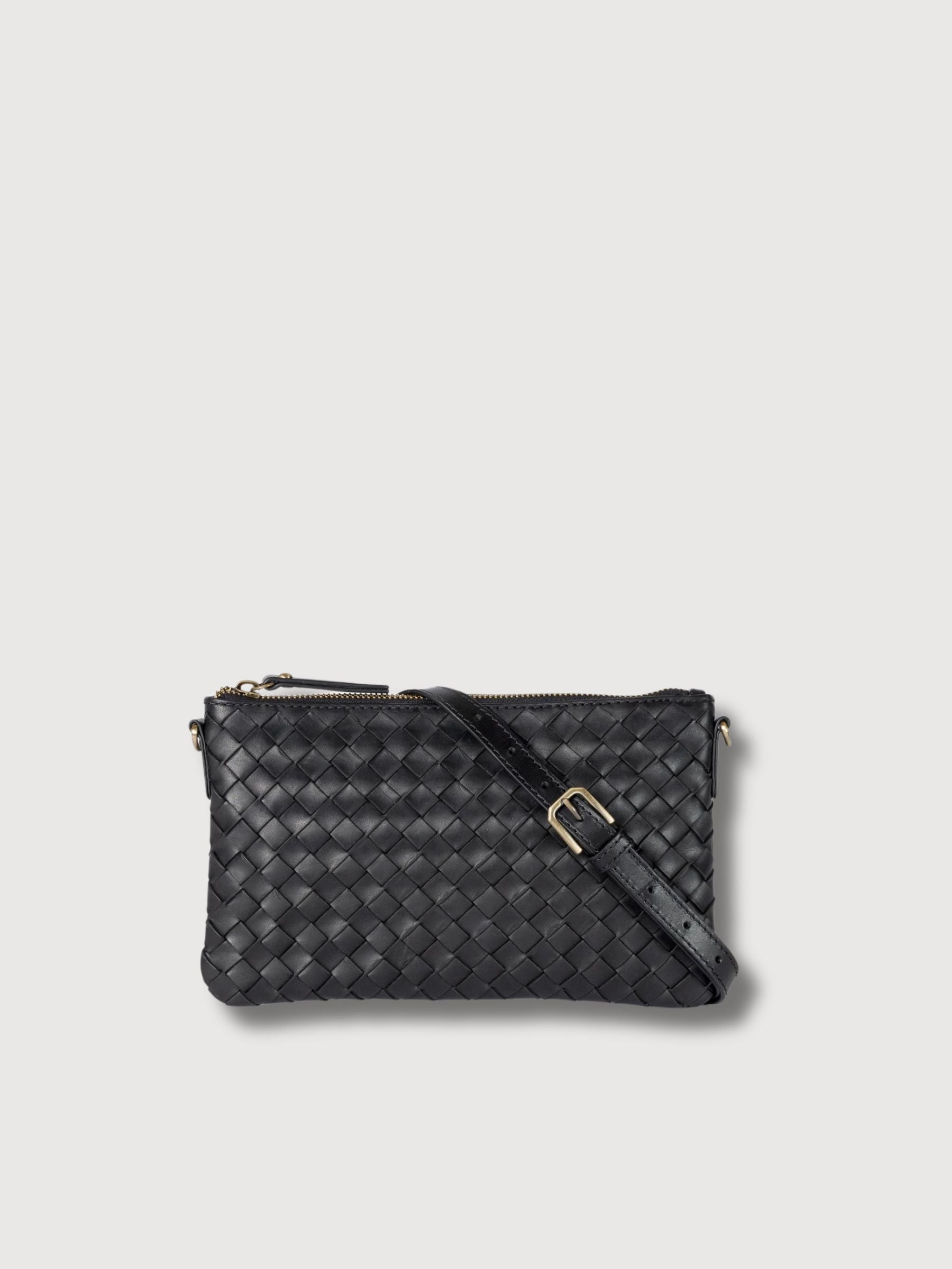 Lexi Black Woven Classic Leather | O My Bag