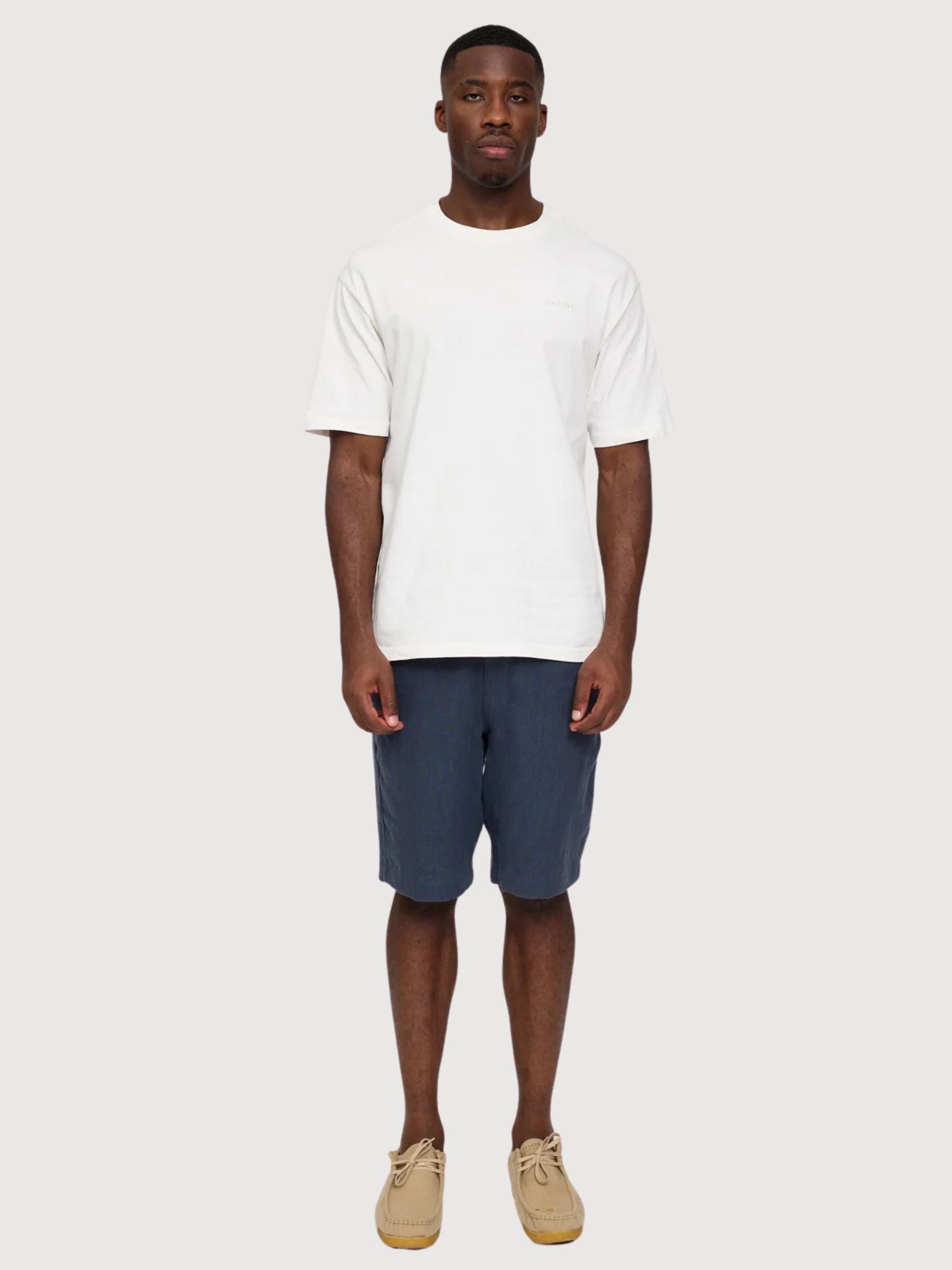 Shorts Regular Linen Man Ink Blue | Mazine