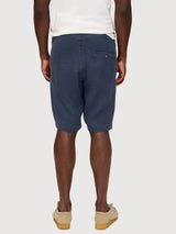 Pantaloncini da uomo in lino, blu inchiostro | Mazine