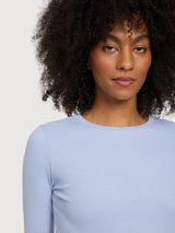 Longsleeve Babylock Hems Woman Cloud Blue | Mazine