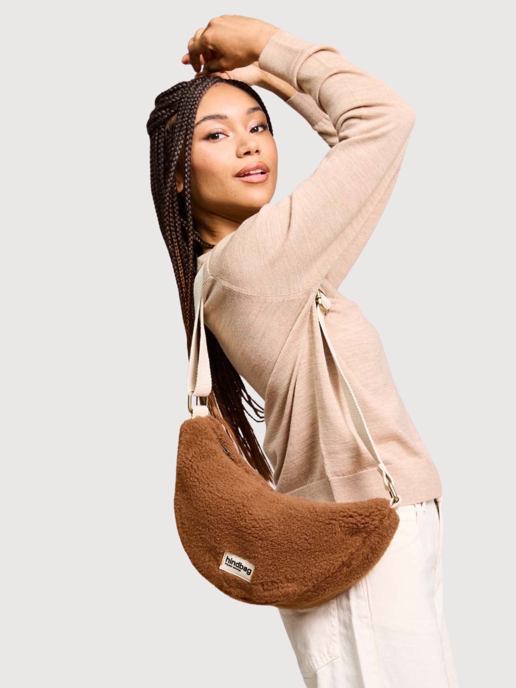 Bananentasche Andrea Teddy Braun | Hindbag