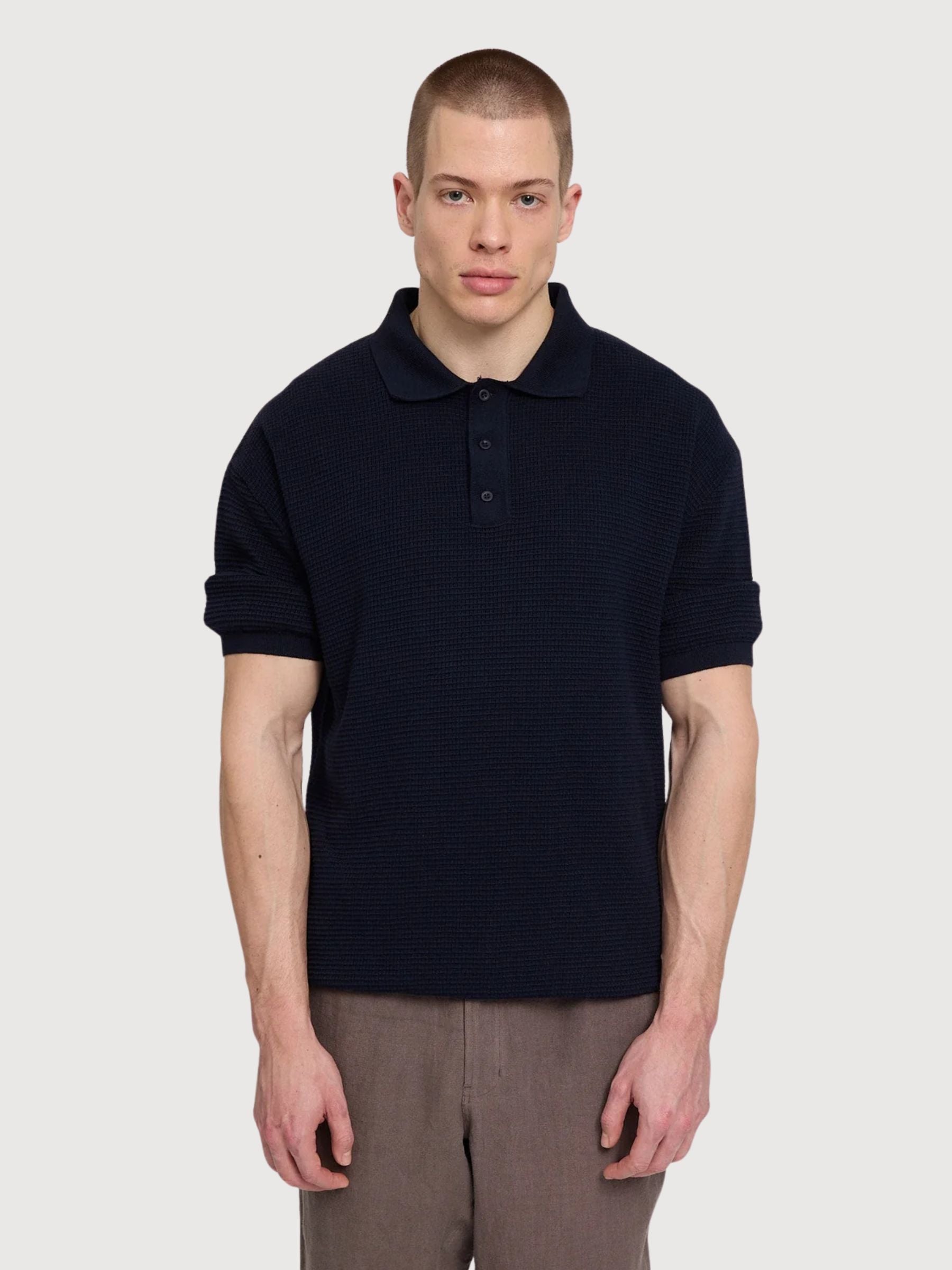 Camicia Nodo Polo Uomo Indaco Gots Cotone | Mazine