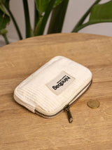 Lili Porte-monnaie Velours Beige | HINDBAG