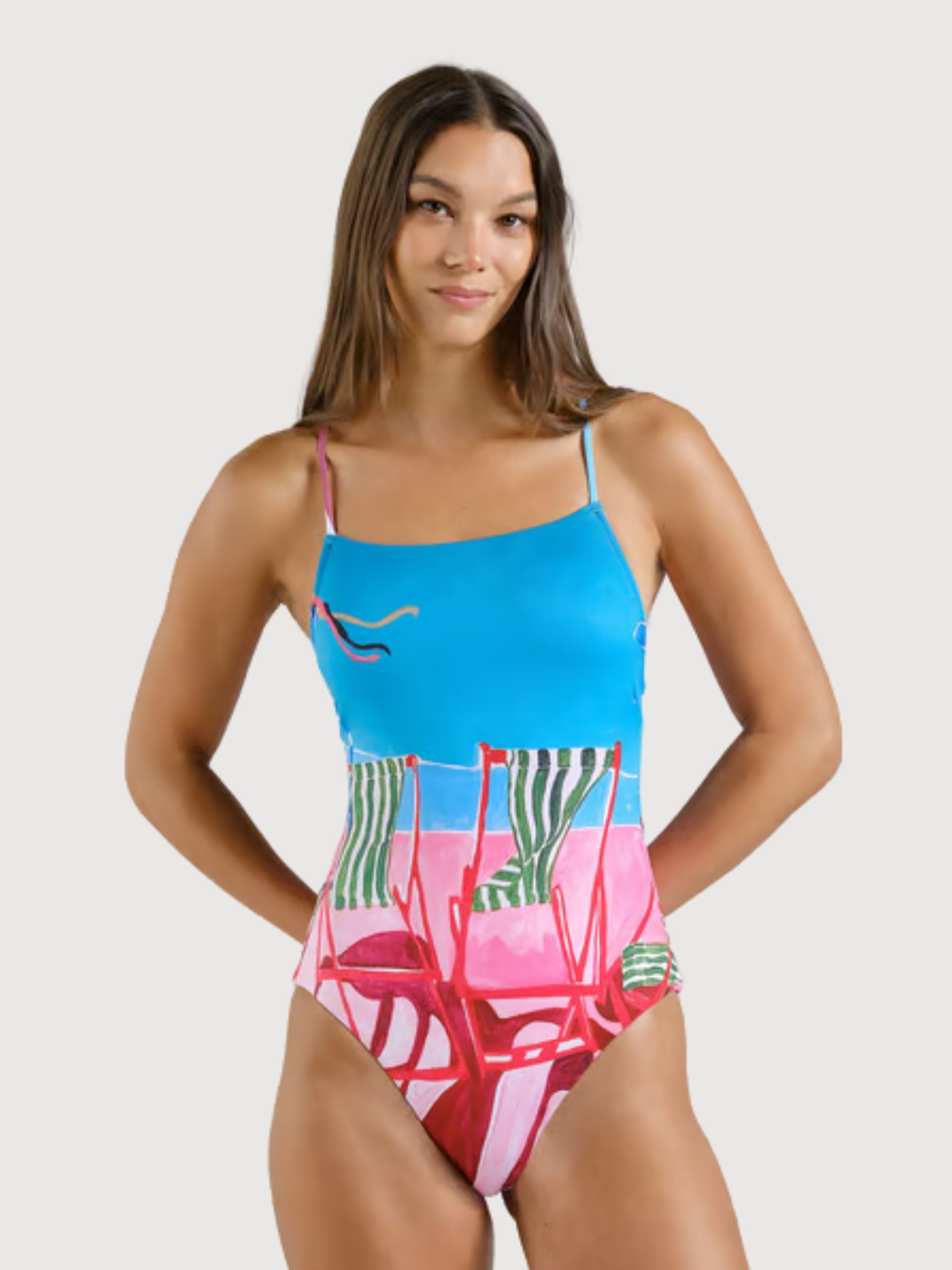 Badeanzug Vinterviken Liegestuhl Frau | DEDICATED