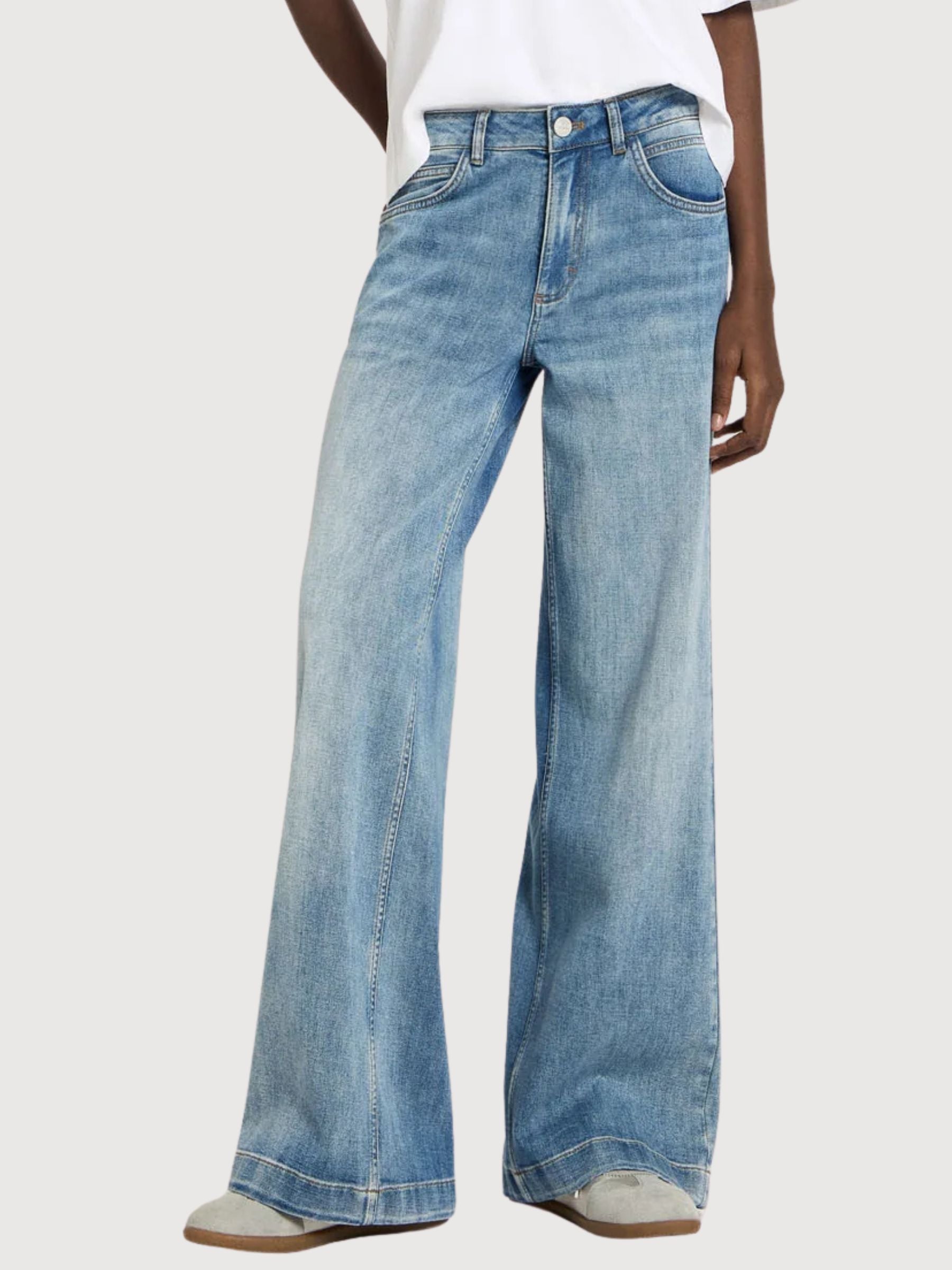 Jeans Marlene Stonewash Blue Gots Cotton | Lanius