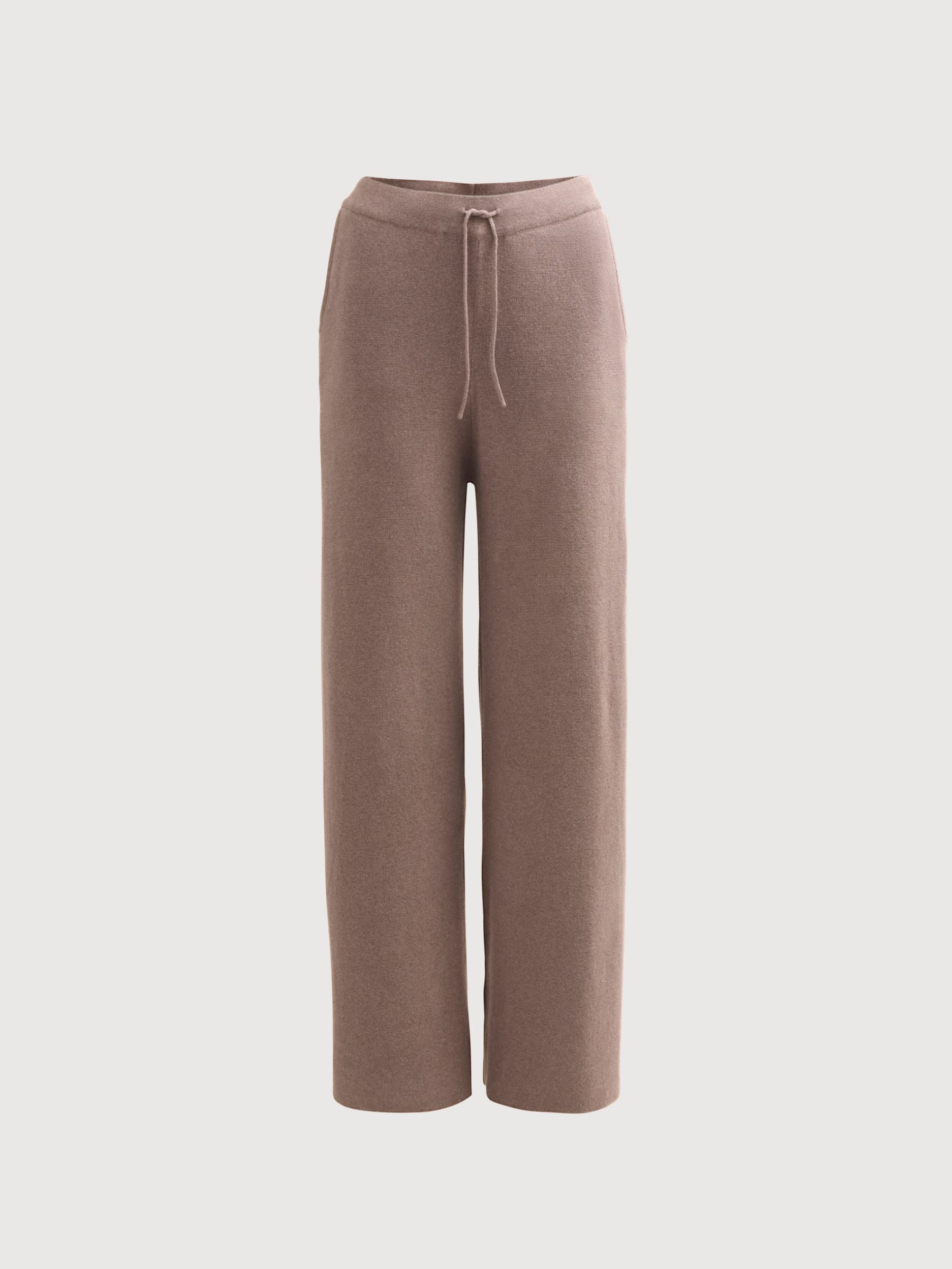 Trouser Knit Brown Melange | PEOPLE WEAR ORGANIC