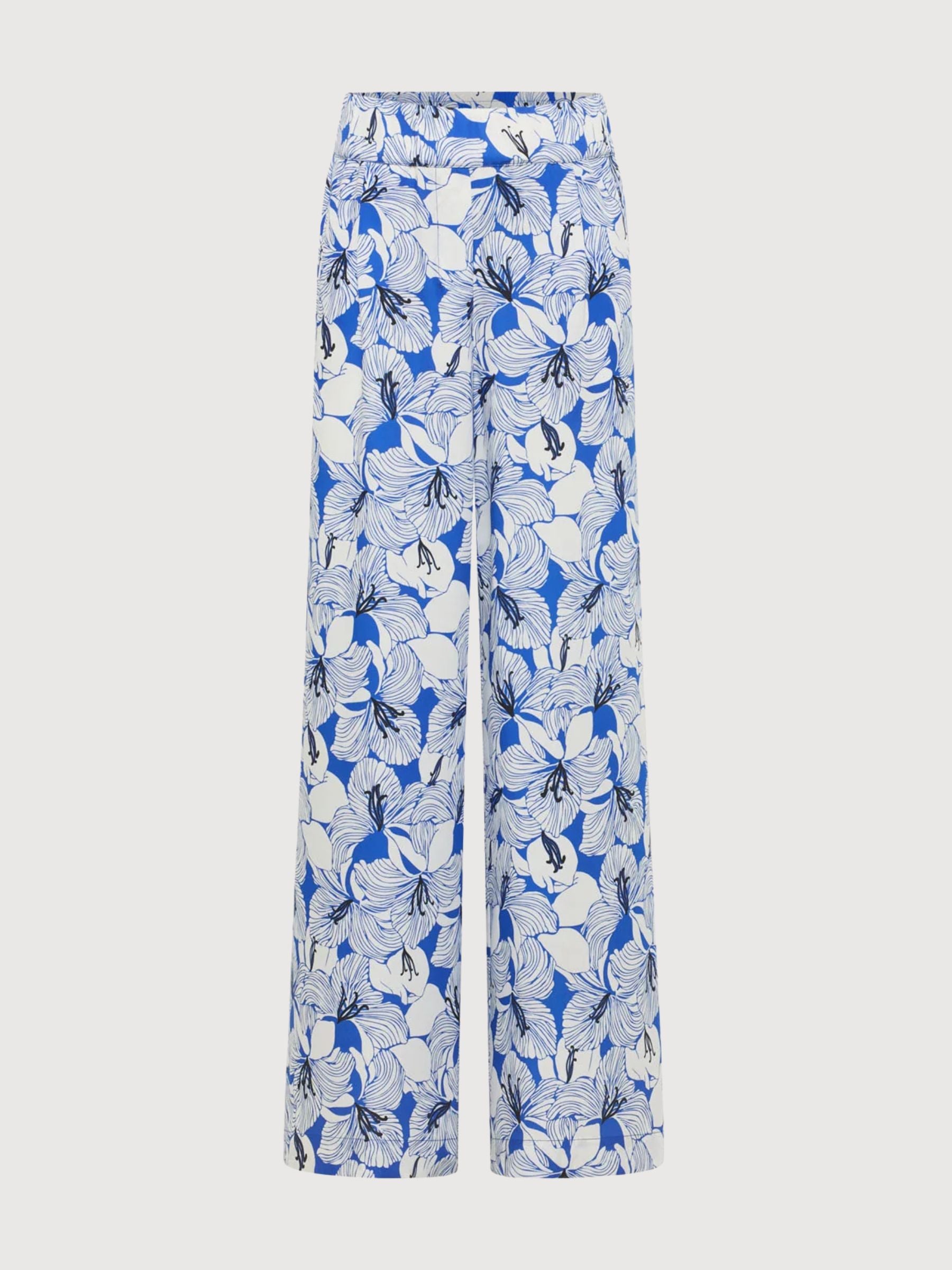 Hose WideLeg Print Bloom Lapis Lyocell | LANIUS