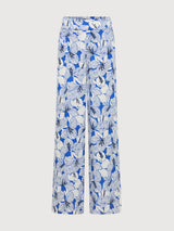 Hose WideLeg Print Bloom Lapis Lyocell | LANIUS