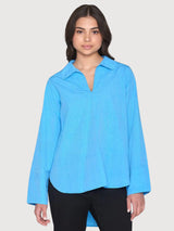 Camicia Chambray Blu Cotone organico | Knowledge Cotton Apparel