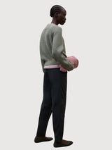 Pullover aus Noni-Strick Damen Salbeigrün Baumwolle | Ecoalf