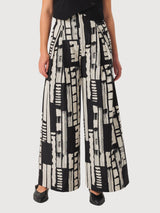 Trouser Basabe Black/White Woman | Skfk