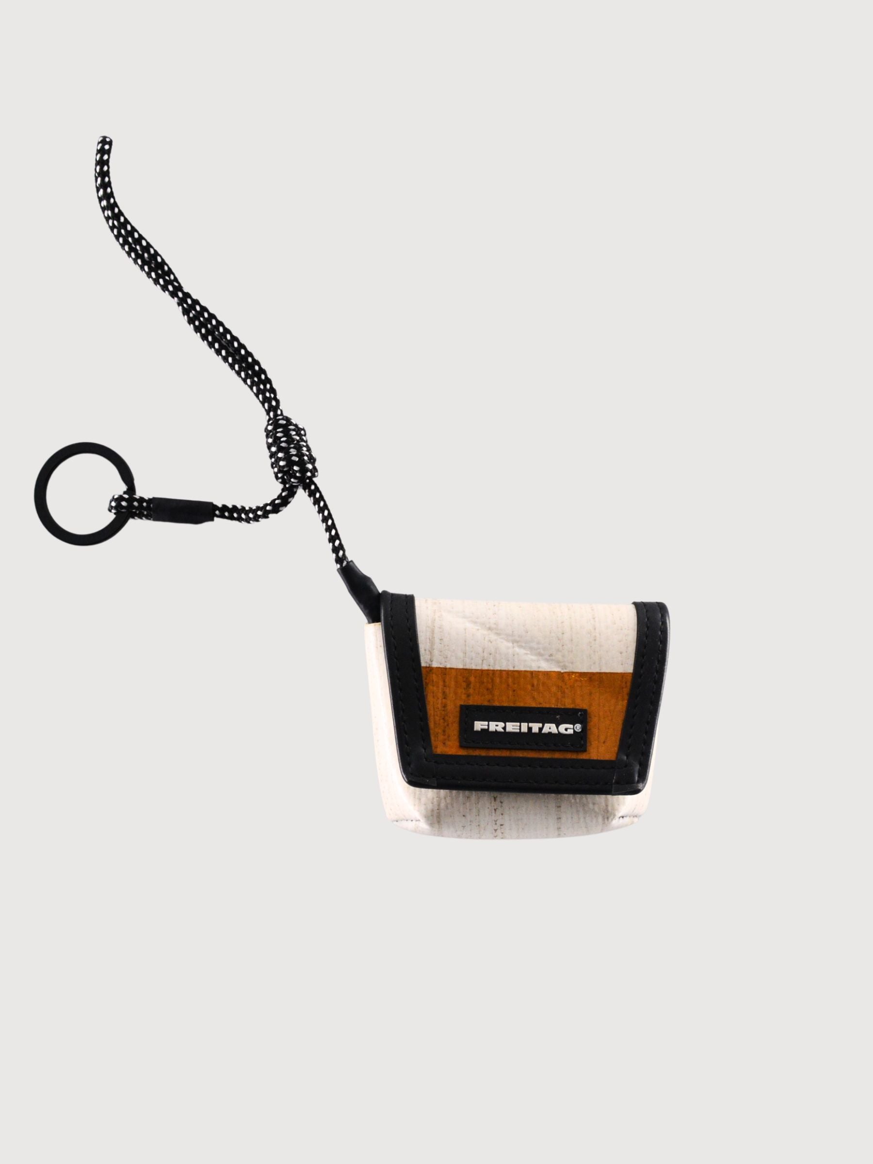 Charm, AirPods & Key Holder F213 Mini Messenger White/Brown | Freitag
