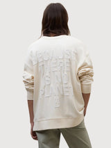 Sweatshirt Storm Damen Ecru Baumwolle | Ecoalf