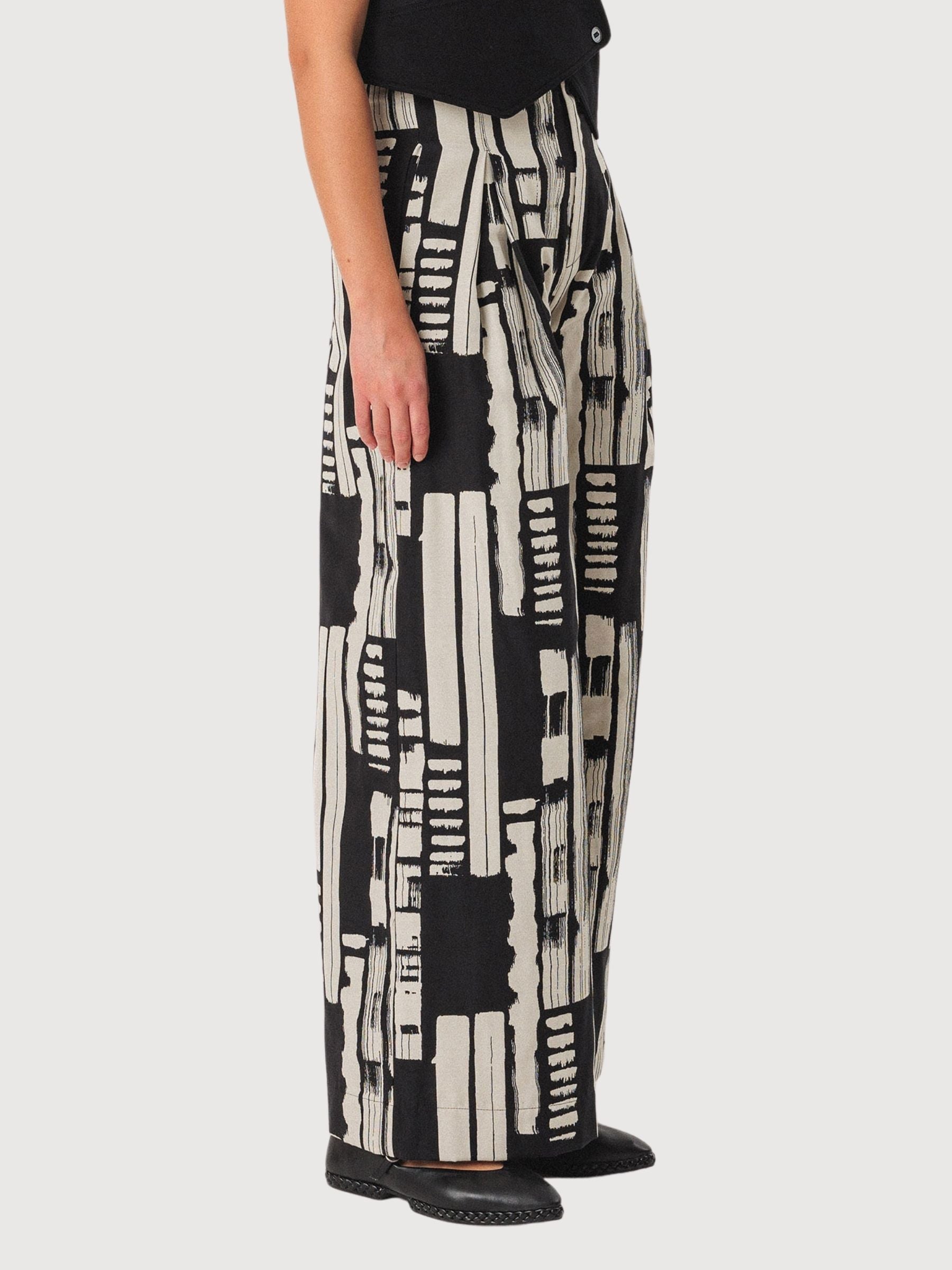 Pantaloni Basabe Nero/Bianco Donna | Skfk