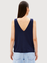 Top V-neck Jersey Tinted Navy | Armedangels
