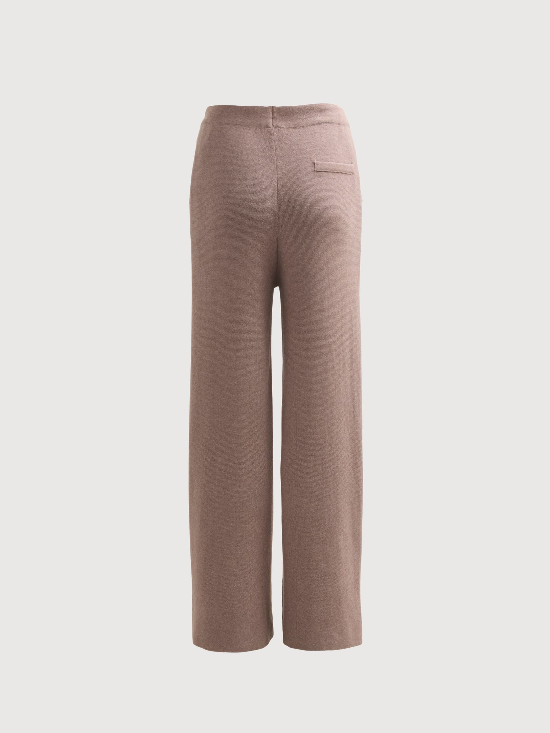 Trouser Knit Brown Melange | PEOPLE WEAR ORGANIC