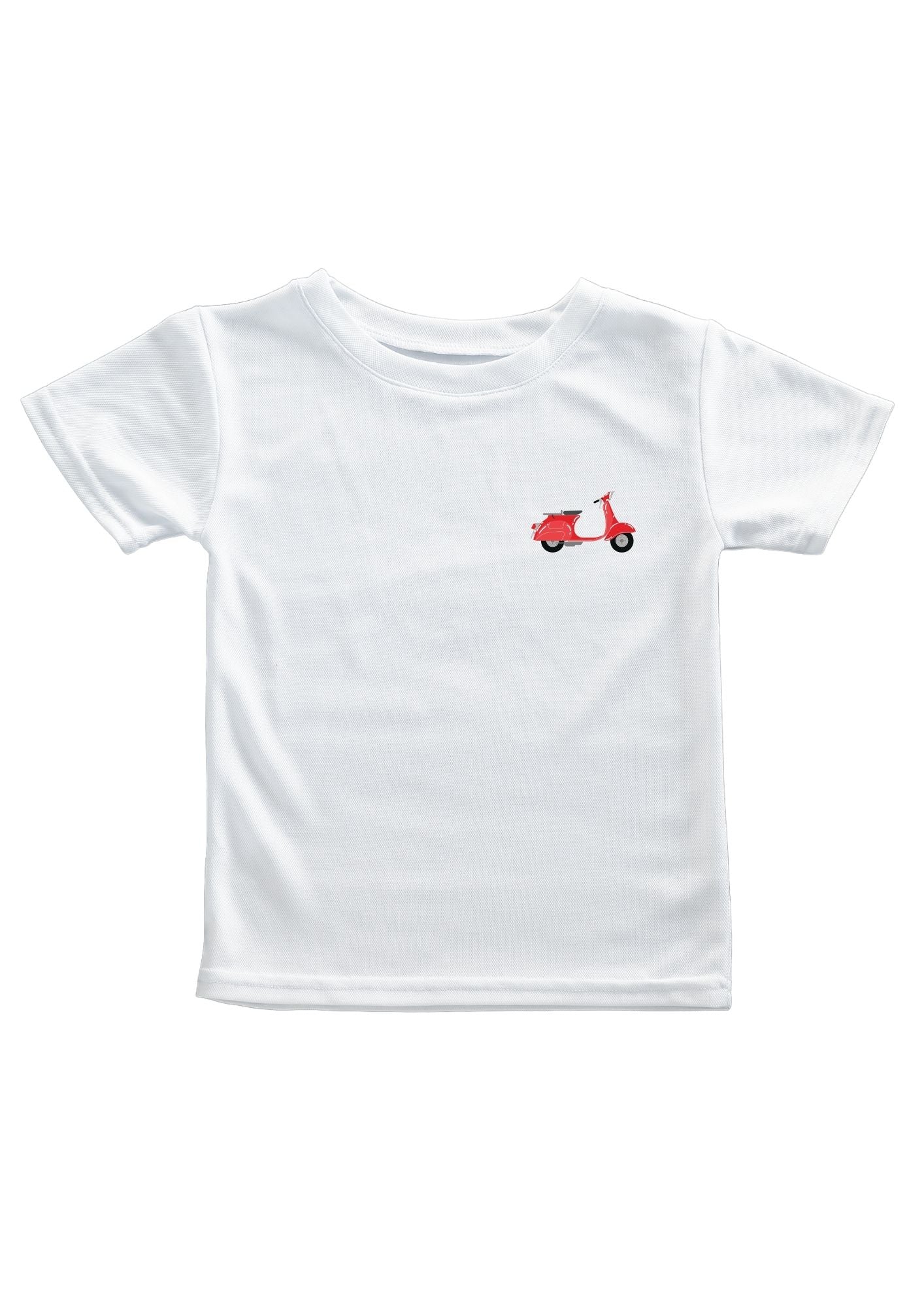 Daniel T-shirt with Red Scooter Print | Re-bello