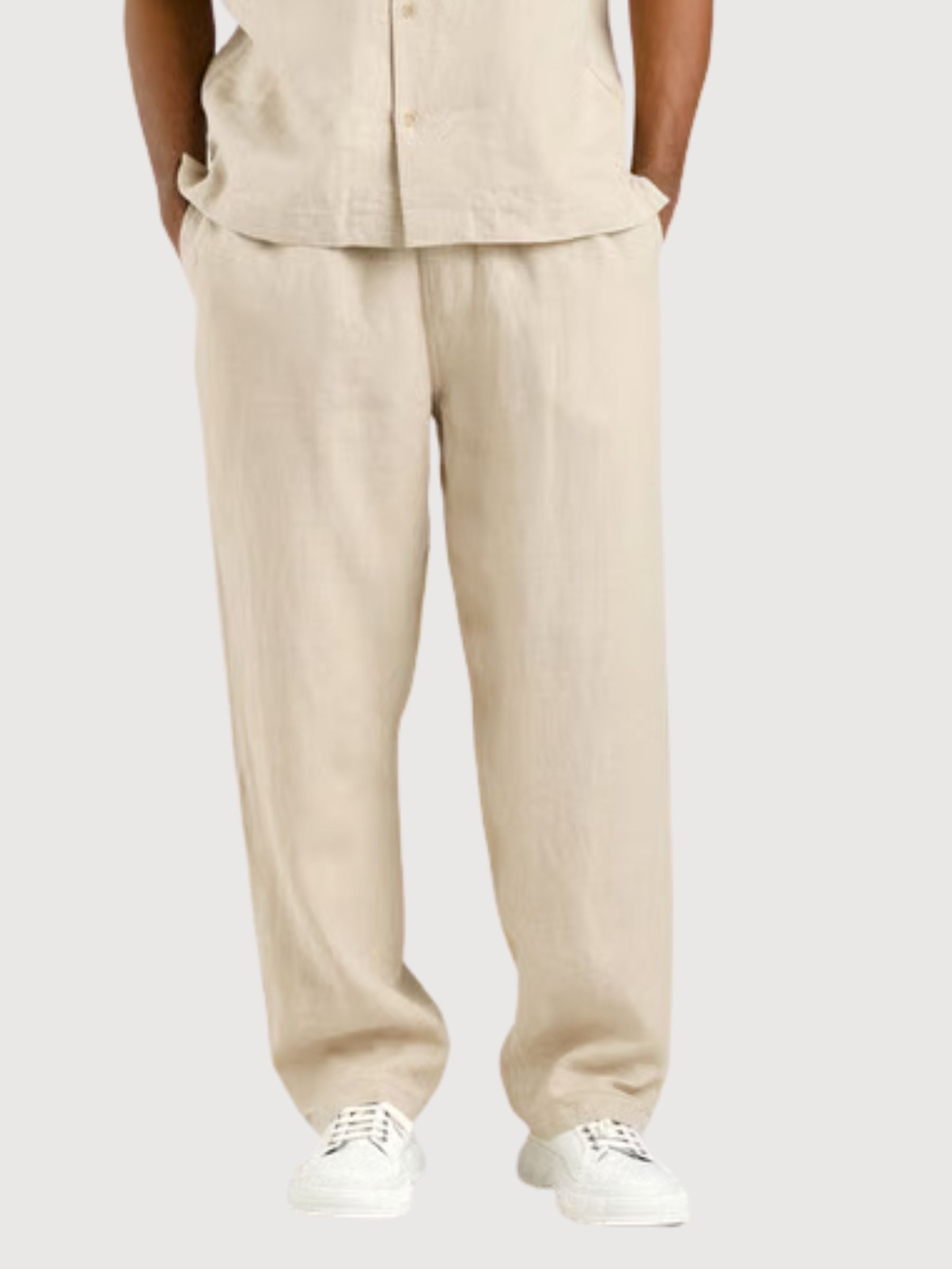 Pants Borrby Linen Ecru Man | Dedicated